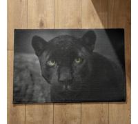 Isdreem Petit Tapis de Porte D'Entrée Exterieur Tapis D'Entrée One Piece Panthère Noire Tapis de Bain Ultra Absorbante Tapis Porte D'Entrée, 40x60cm