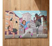 Isdreem Tapis de Bain Absorbant D'Entrée Rigolo Dessin Animé Mignon Grande Taille Paillasson Original Exterieur Paillassons Antidérapants, 50x80cm