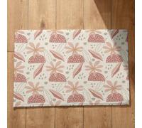Isdreem Tapis de Bain Absorbant Sechage Rapide Grand Entrée Fleur Cuisine Indienne D'Entrée Hyper Motifs Personnalisables, 50x80cm