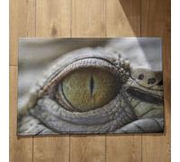 Isdreem Tapis de Bain Absorbant Tapis D Entrée Lézard Tapis de Sol One Piece Tapis Entrée Long Tapis Décoratifs Antidérapants en Coton Léger Et Pelucheux, 45x75cm