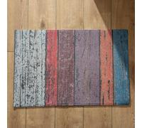 Isdreem Tapis de Bain Antidérapant Et Absorbant Tapis Entrée Intérieur Fin Grain de Bois Tapis de Bain Coton Tapis Plan de Travail Cuisine Tapis Décoratifs Antidérapants, 40x60cm