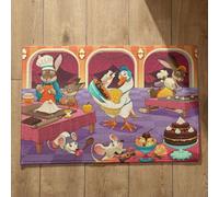 Isdreem Tapis de Bain Antiderapant pour Douche Entrée Absorbant Dessin Animé Mignon Cuisine Antidérapant Et Lavable Long Professionnel Paillassons Antidérapants, 50x80cm