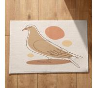 Isdreem Tapis de Bain Antidérapant Super Absorbant Salle Grand Format Oiseau Style Morandi Coloré Entrée Paillassons Antidérapants, 50x80cm