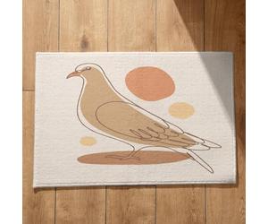 Isdreem Tapis de Bain Antidérapant Super Absorbant Salle Grand Format Oiseau Style Morandi Coloré Entrée Paillassons Antidérapants, 50x80cm
