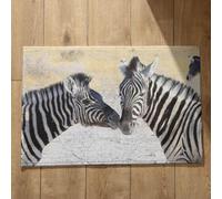 Isdreem Tapis de Bain Carré Lot Tapis Salle de Bain Zèbre Tapis de Porte Paillasson D'Entree Interieur Et Extérieur Tapis D'Entrée Ultra Fine, 50x80cm