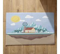 Isdreem Tapis de Bain Grande Taille Paillasson Antidérapant Paysage Dessin Animé Lavable en Machine Personnalisé Entrée Famille Séchage Rapide, 40x60cm