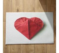 Isdreem Tapis de Bain Lavable en Machine Tapis Entrée Intérieur Long Amour Tapis de Cuisine Lavable en Machine Et Antidérapant Tapis Entrée Lavable, 45x75cm