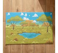 Isdreem Tapis de Cuisine Absorbant D'Entrée One Piece Dessin Animé Mignon Sol Entree Interieur Grand Paillassons Antidérapants, 50x80cm