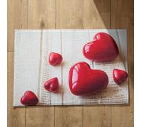 Isdreem Tapis de Cuisine Antidérapant Et Lavable en Machine Paillasson Antidérapant Amour Tapis de Sol Exterieur pour Terrasse Grand Paillasson Exterieur Entree, 40x60cm