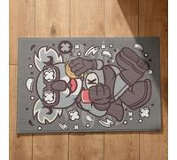Isdreem Tapis de Cuisine Indienne D'Entrée Couleur Dessin Animé Porte Lavable Vintage Séchage Rapide, 45x75cm