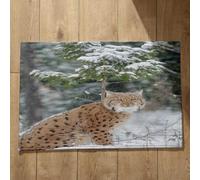 Isdreem Tapis de Cuisine Italie Paillasson Multicolore Chat Paysage Enneigé Tapis de Cuisine New York Tapis Entrée Extérieur Personnalisé Tapis Décoratifs Antidérapants, 40x60cm