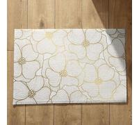 Isdreem Tapis de Cuisine Long Paillasson Interieur Entree Ultra Absorbant Fleur Sol Exterieur pour Terrasse Grand Entrée Intérieur Paillassons Antidérapants, 45x75cm
