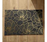 Isdreem Tapis de Cuisine New York Moquette Entrée Fleur Sol Paillasson Interieur Entree Lavable Machine Paillassons Antidérapants, 45x75cm