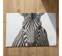 Isdreem Tapis de Cuisine Uni Tapis D'Entrée Interieur Zèbre Tapis de Cuisine Naturel Tapis Entrée Vintage Tapis Décoratifs Antidérapants en Coton Léger Et Pelucheux, 40x60cm