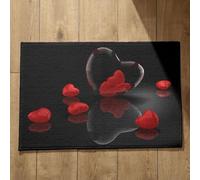 Isdreem Tapis de Hall D'Entrée Tapis Antidérapant & Anti-Poussière Paillasson D'Entree Interieur Amour Tapis de Cuisine Uni Paillasson Antidérapant, 40x60cm