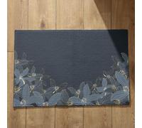 Isdreem Tapis de Porte D'Entrée Bienvenue Très Fin pour Fleur Cuisine New York Intérieur Grand Format Surface Flanelle Douce, 45x75cm