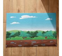 Isdreem Tapis de Porte Entrée Home Dessin Animé Mignon Bain Interieur Grand Paillasson Exterieur Séchage Rapide, 40x60cm