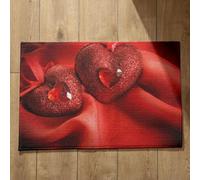 Isdreem Tapis de Porte Extra Fine Tapis Entrée Original Amour Petit Tapis de Cuisine Lavable en Machine Tapis D'Entrée Fin Tapis Décoratifs Antidérapants, 45x75cm