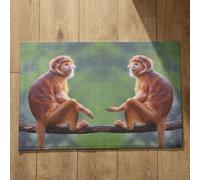 Isdreem Tapis de Porte Fin Tapis D Entrée Intérieur Absorbant Singe Tapis de Cuisine Italie Grand Tapis Entrée Absorbant Tapis Décoratifs Antidérapants, 50x80cm