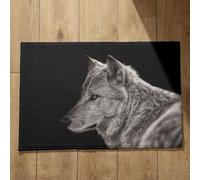 Isdreem Tapis de Porte sur Mesure Paillasson sur Mesure Loup Grand Tapis de Cuisine Paillasson Original Tapis Décoratifs Antidérapants en Coton Léger Et Pelucheux, 45x75cm