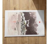 Isdreem Tapis de Sol Cuisine Lavable Porte D'Entrée Peinture À L'Encre Chine, Paysage Interieur Maison Paillasson Entree Ultra Fine Surface Flanelle Douce 45x75cm