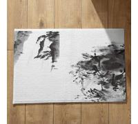 Isdreem Tapis de Sol Entrée Paillasson Interieur Lavable Machine Peinture À L'Encre Chine, Paysage Cuisine Antidérapant Queen Lavables 40x60cm