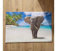 Isdreem Tapis de Sol Exterieur Tapis Entrée Long Éléphant Tapis de Bain Antidérapant Super Absorbant Tapis Entrée Naturel Tapis Décoratifs Antidérapants, 40x60cm