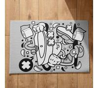 Isdreem Tapis de Sol One Piece Salle Bain Grand Format Dessin Animé Porte sur Mesure D'Entrée Surface Flanelle Douce, 50x80cm