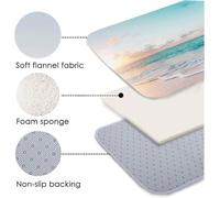 Isdreem Tapis de Sol One Piece Tapis Entrée XXL Ours Polaire dans Un Paysage Enneigé Tapis de Cuisine Uni Tapis D'Entrée À Encastrer Tapis Décoratifs Antidérapants, 45x75cm