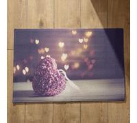 Isdreem Tapis de Sol pour Cuisine Tapis Salle de Bain Long Amour Tapis de Sol Exterieur Tapis Porte de Chambre Tapis Décoratifs Antidérapants en Coton Léger Et Pelucheux, 45x75cm