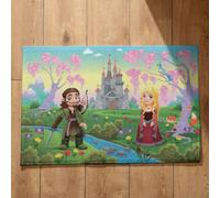 Isdreem Tapis de Sol Randonnée Ultra Léger Paillasson Queen Dessin Animé Mignon Bain Antidérapant Super Absorbant D'Entrée Fun Lavables Machine, 40x60cm