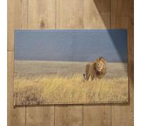 Isdreem Tapis de Sol Randonnée Ultra Léger Tapis Hall D'Entrée Lion Tapis de Sol Interieur Maison Tapis Salle de Bain Ultra Doux Tapis Décoratifs Antidérapants, 45x75cm