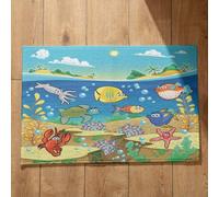 Isdreem Tapis Devant Porte Extérieur Paillasson One Piece Dessin Animé Mignon Grand Cuisine Antidérapant Et Lavable Chaussures Entrée Paillassons Antidérapants, 50x80cm