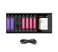 ISDT Chargeur de batterie intelligent N8, identification automatique du type de batterie, compatible avec les batteries cylindriques AA/AAA Li-Ion/LiHv/LiFe/NiMH/NiCd/NiZn, interface de fonctionnement