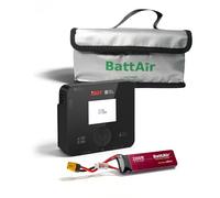 ISDT D1 Chargeur Smart Balance AC 100W/DC 250W 1-6S Single Channel et 2S 2200mAh 7.4V 50C XT60 Plug avec Lipo Safe Bag pour drone RC, avion, hélicoptère, voiture