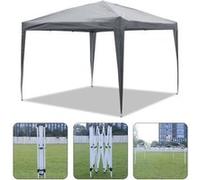 ISE 3x3m Tonnelle de Jardin Portable et pratique, Structure stable , Protection UV50+, SY-ZP3001-GY gris G