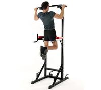 ISE 5-en-1 : Station de musculation multifonctionnelle avec chaise romaine, tour de musculation, station de dips et traction, pour entraînement à domicile, fitness, tractions et musculation, avec