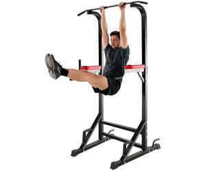 ISE 5 in1 Chaise Romaine Power Tower Workout Dip Station de Traction Station Musculation pour Entraînement Domicile, Pull Up Fitness Multifonction Chaise Romaine Musculation&Barre de Traction sur Pied