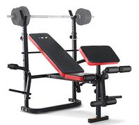 ISE Banc Musculation Complet Musculation, Banc de Musculation Complet Fitness, Banc de Musculation Pliable&Inclinable, Banc Developper Coucher, Bancs de Musculation Multifonction Butterfly Réglable