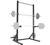 ISE Cage Squat Musculation, Support Barre Musculation Squat Cage, Rack de Squats, Pull Up Rack avec Barre de Traction Stable&Solide, Rack Musculation 23 Positions Réglable, Power Rack Home Gym Noir