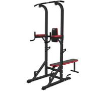 ISE Chaise Romaine Station Reglable Multifonctions Barre de Traction dips Banc de Musculation Power Tower Pliable SY-4006