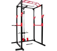ISE Power Rack,Cage Squat,Station de Musculation,Barre de Traction Construction en Acier,Maintien des Jambes réglable,Charge 300kg