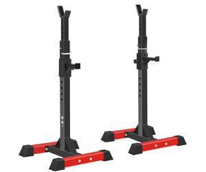 ISE Rack Musculation Multifonction, Squat Rack Adjustable, Rack Squat, Chandelle Musculation 16 Position Hauteur Réglable, Avec Support Barre Super Stabilité, Fitness à Domicile, Capacité Elevée 200KG