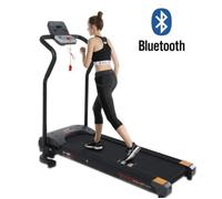 ISE Tapis de course Electrique Pliable,Motorisé ,avec Bluetooth,App Fitshow,Moniteur de Fréquence Cardiaque,4 programmes,SY-1007