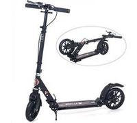 Trottinette ISE Trottinette Pliable 2 Roues en Aluminium,Hauteur de Guidon Réglable,Double Système d'absorption de Choc & Freinage,Grande Roue avec Pneu