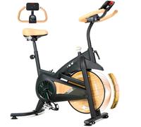 ISE Velo d Appartement Silencieux avec Résistance Magnétique Réglable, Vélo d'appartement avec Écran LCD, Réglable en Guidon et Siège Confortable, Pour Entraînement Cardio à la Maison, Capacité 130KG