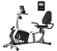 ISE Vélo d'Appartement Semi-Allongé Magnétique, Vélo Couché 8 Niveaux Résistance, Velo Semi Allongé Roue Transport, Impulsion&Ecran LCD, Velo d appartement Semi Allongé Siège Réglable Ergonomique