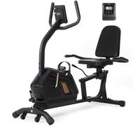 ISE Vélo d'Appartement Semi Allongé, Vélo Couché Magnétique, Vélo Allongé de Fitness d'Intérieur Silencieux avec Dossier/Impulsion/Ecran LCD/8 Niveaux Résistance pour l'Entraînement Cardio à la Maison