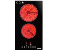 IsEasy Plaque Vitrocéramique 2 Foyers 3200W - Plaque de Cuisson Électrique Domino Encastrable