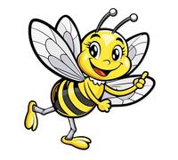 iSecur autocollant abeille souriante I 10 cm I sticker résistant aux intempéries et aux UV I kfz801